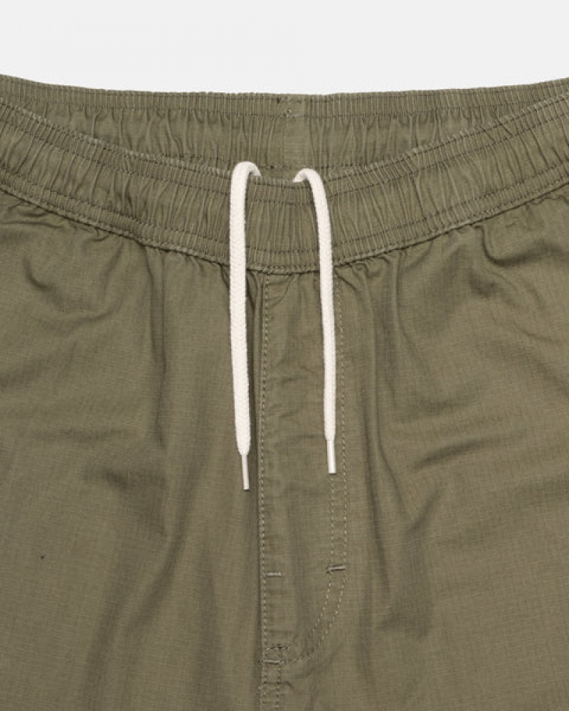 Olive Women's Stussy Ripstop Cargo Beach Pants Philippines | NSI-4481