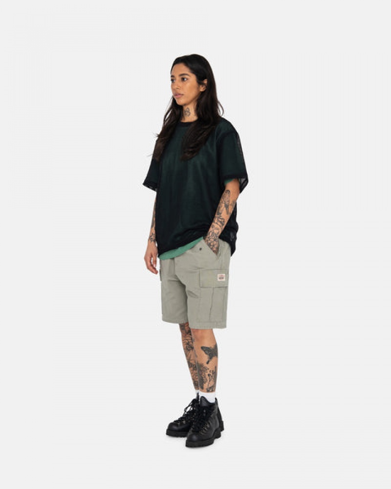 Olive Women's Stussy Ripstop Cargo Beach Shorts Philippines | YWO-3551