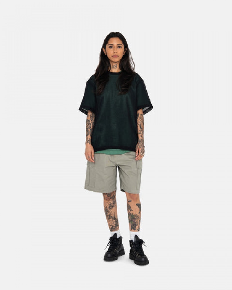 Olive Women's Stussy Ripstop Cargo Beach Shorts Philippines | YWO-3551