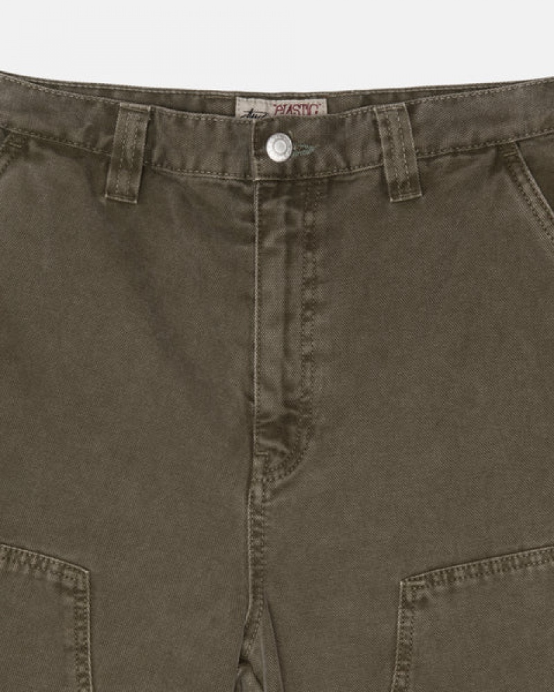 Olive Women's Stussy Work Pant Canvas Pants Philippines | GMU-9257