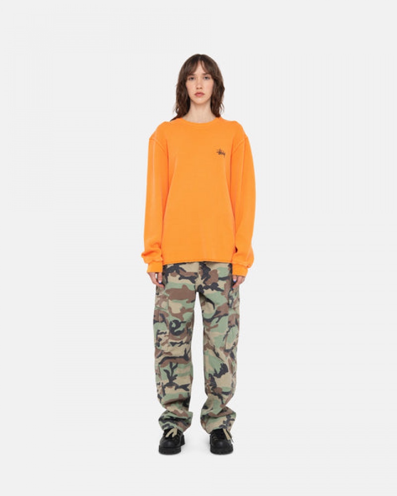 Orange Men's Stussy Basic Stock Ls Thermal Tops Philippines | ZHT-7590