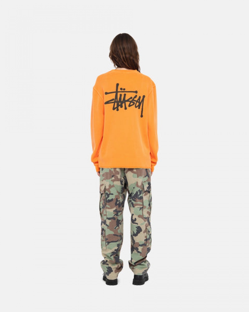 Orange Men's Stussy Basic Stock Ls Thermal Tops Philippines | ZHT-7590