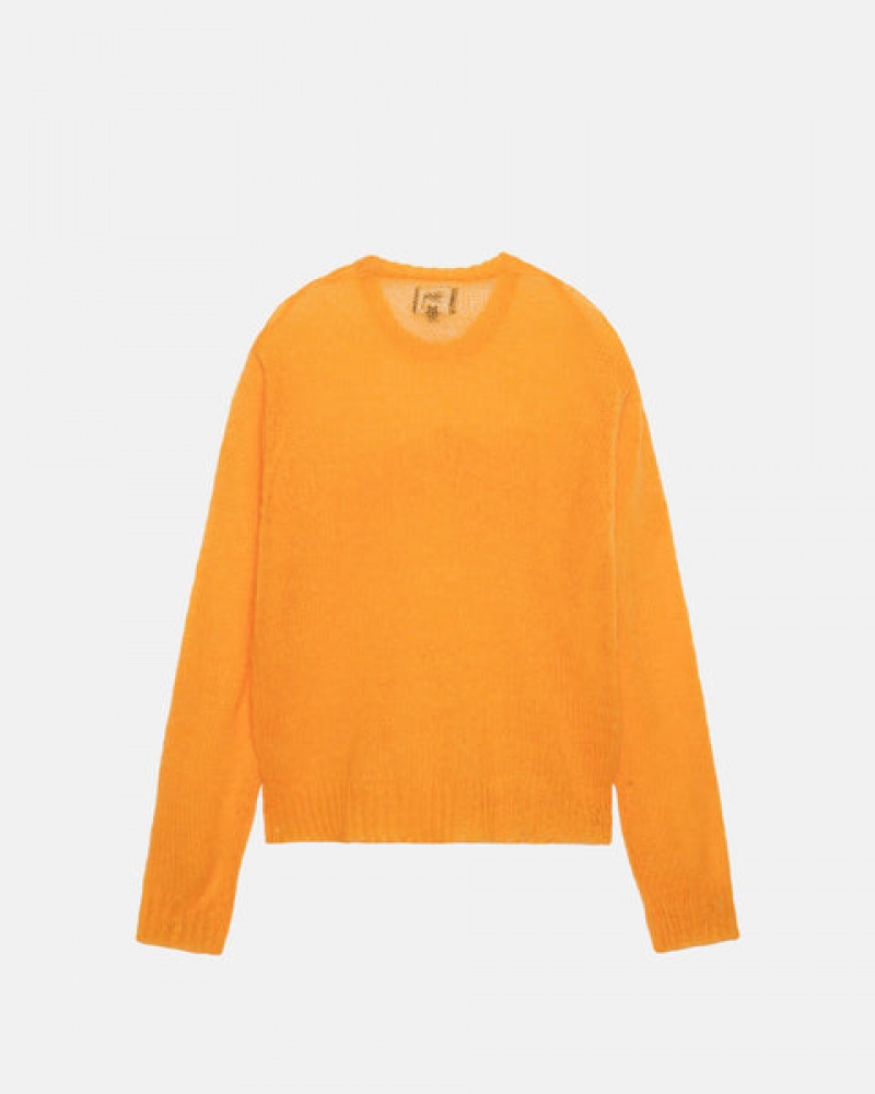 Orange Men's Stussy Loose Knit Sweaters Philippines | WZO-9595