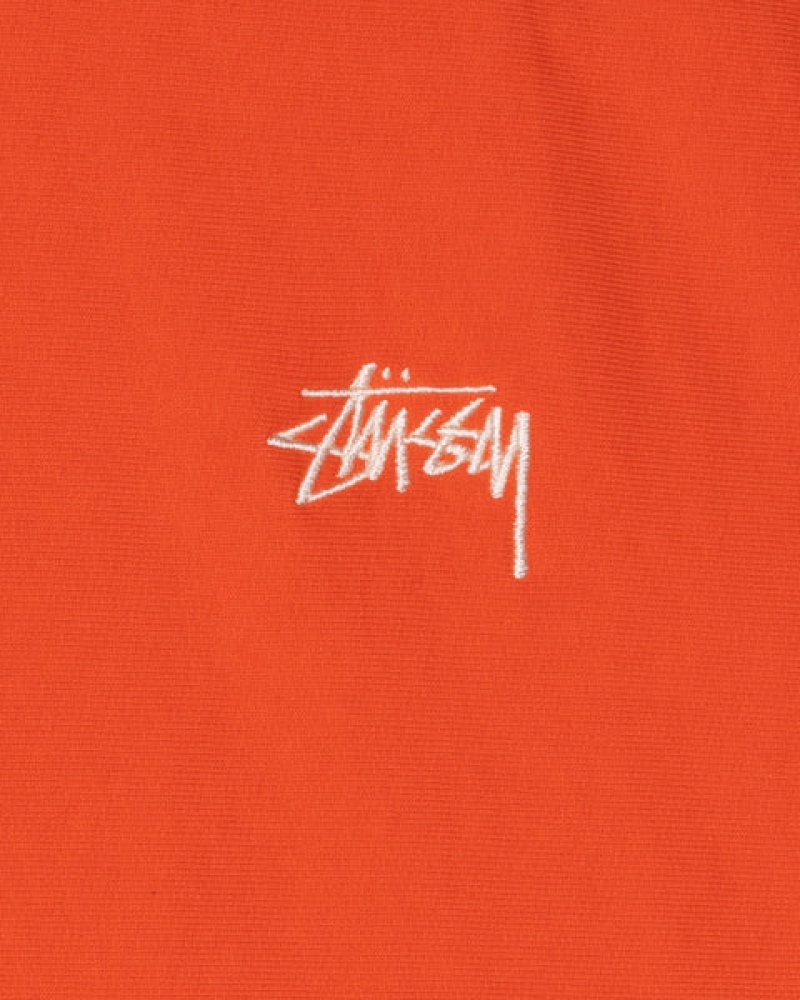 Orange Men's Stussy Overdyed Stock Logo Hoodie Philippines | GZZ-7531