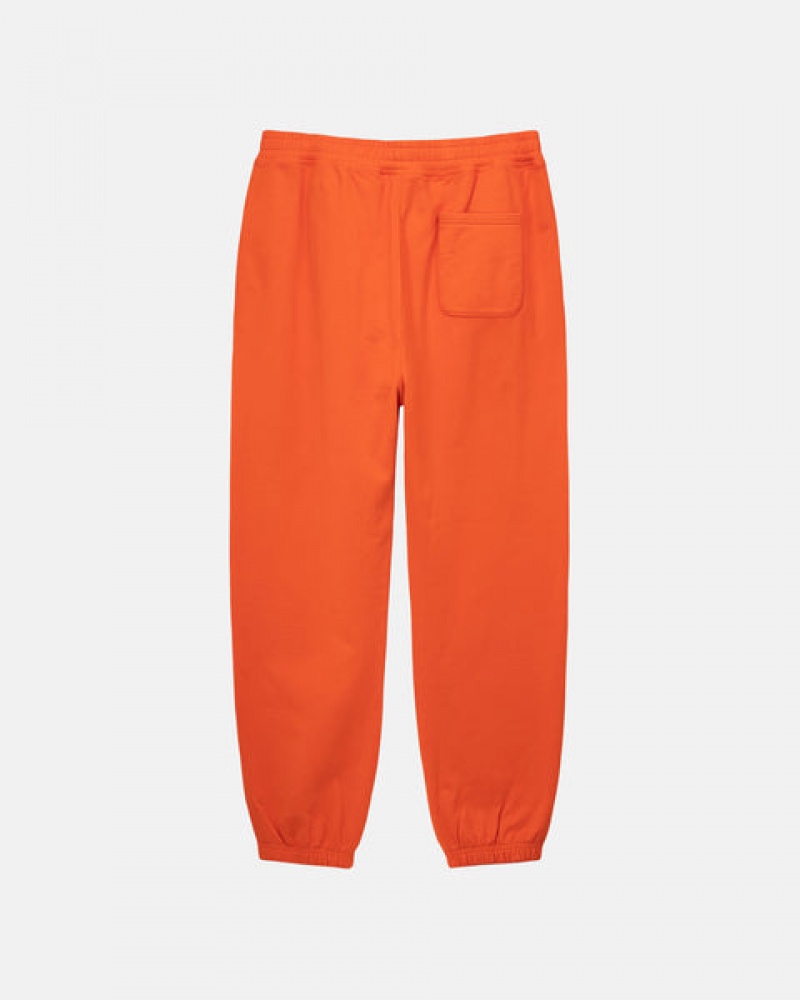 Orange Men's Stussy Overdyed Stock Logo Pant Sweatshirts Philippines | HZU-9832