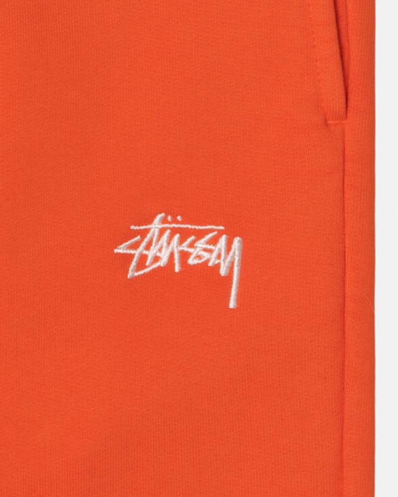 Orange Men's Stussy Overdyed Stock Logo Pant Sweatshirts Philippines | HZU-9832