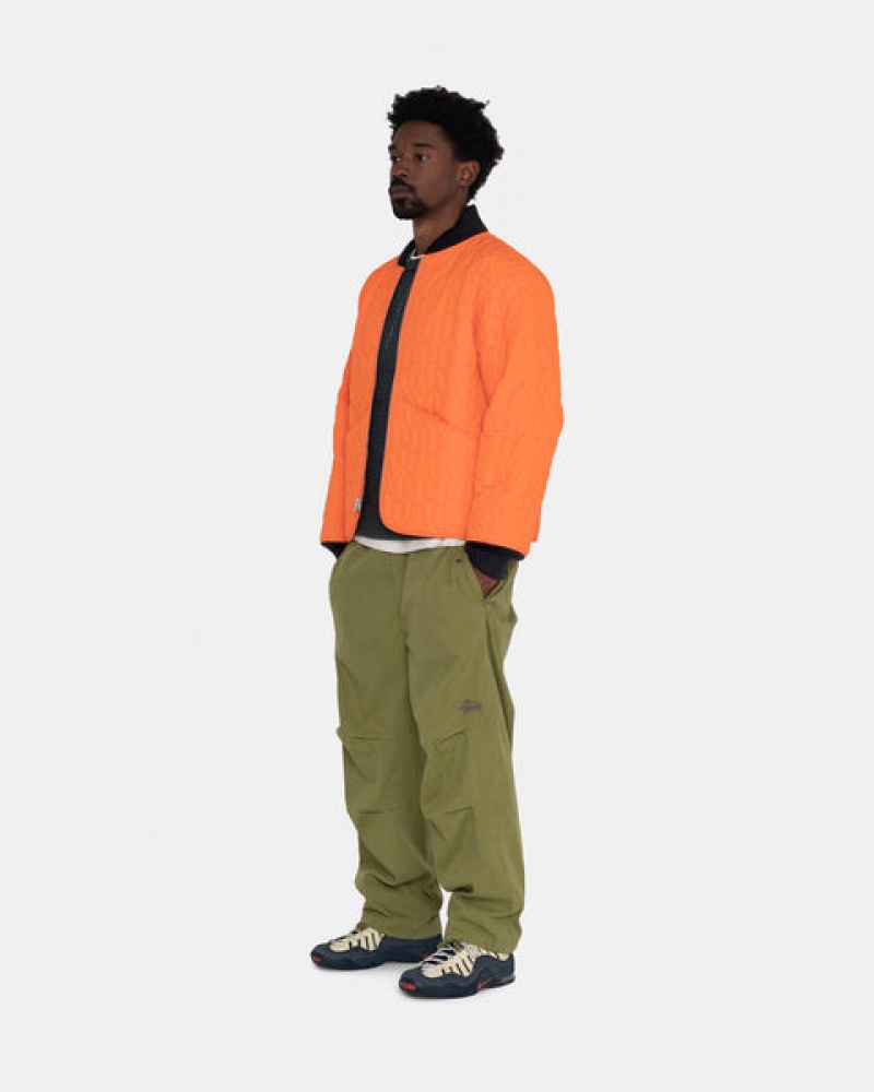 Orange Men's Stussy S Quilted Liner Jackets Philippines | RBT-7045