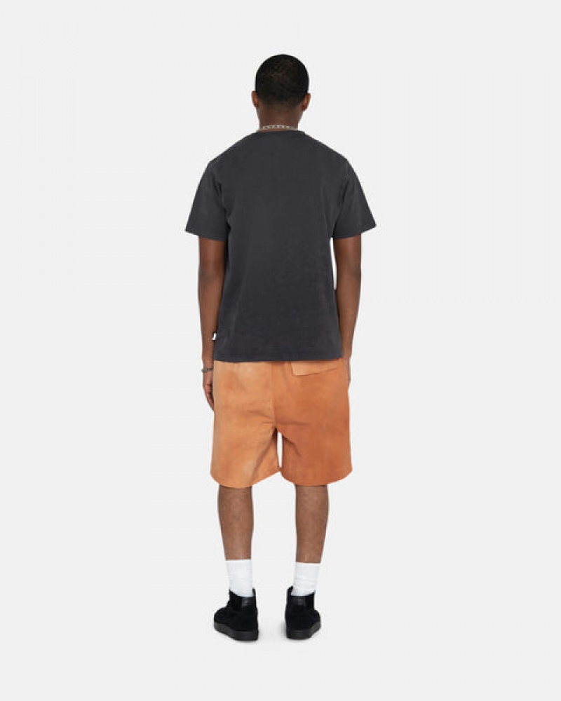 Orange Men's Stussy Wave Dye Nylon Shorts Philippines | WST-3973