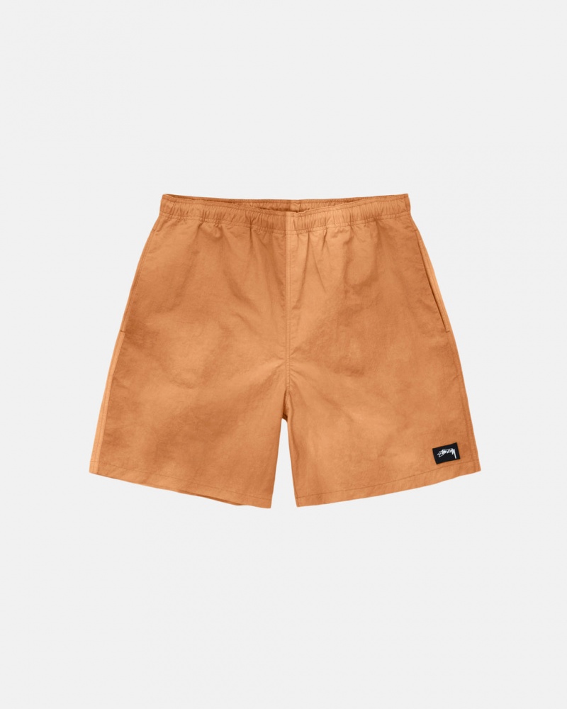 Orange Men\'s Stussy Wave Dye Nylon Shorts Philippines | WST-3973