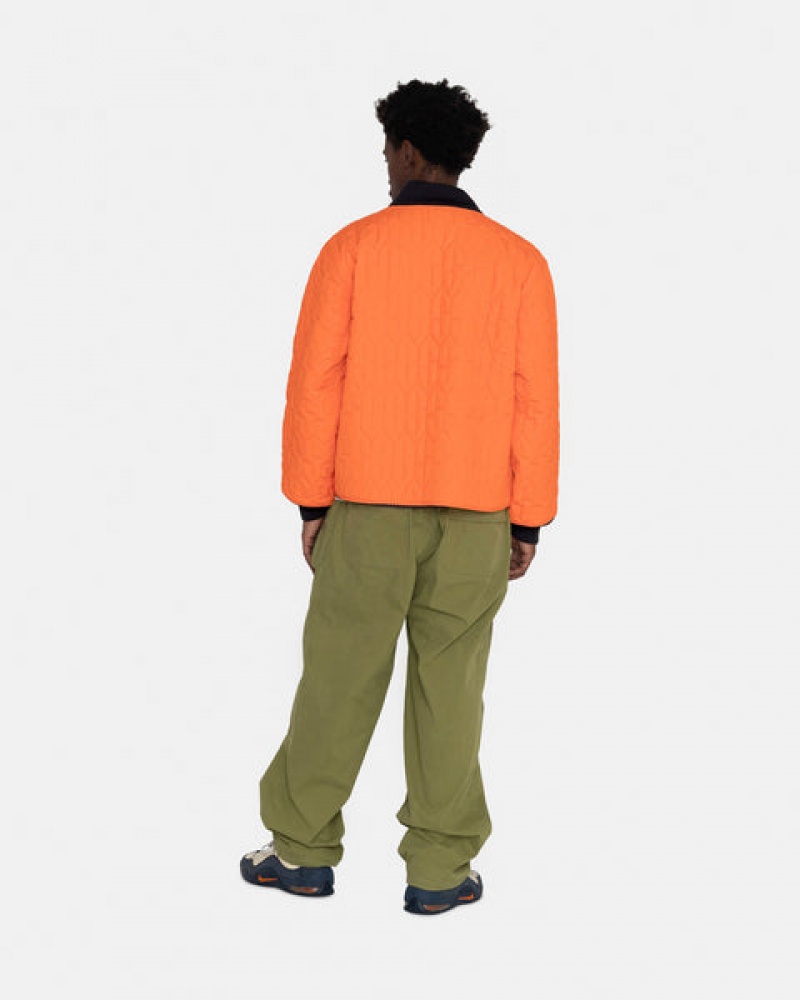 Orange Women's Stussy S Quilted Liner Jackets Philippines | GHY-9780