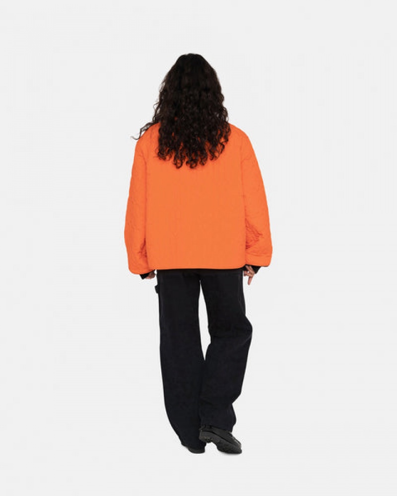 Orange Women's Stussy S Quilted Liner Jackets Philippines | GHY-9780