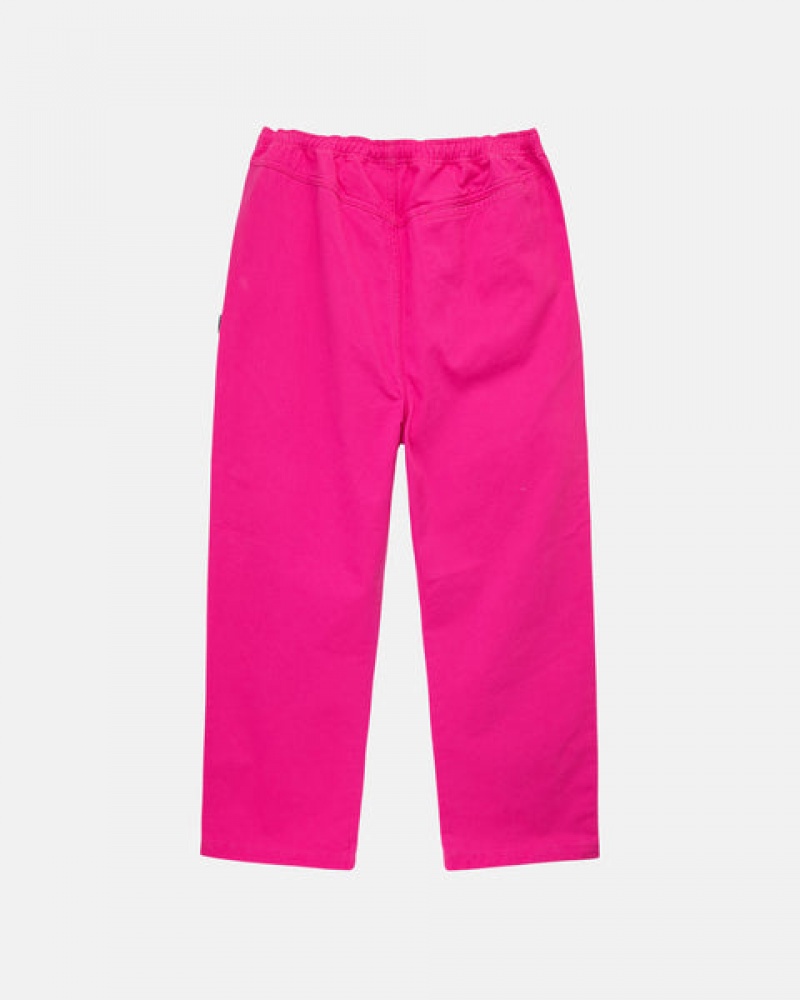 Pink Men's Stussy Brushed Beach Pants Philippines | UDY-0670