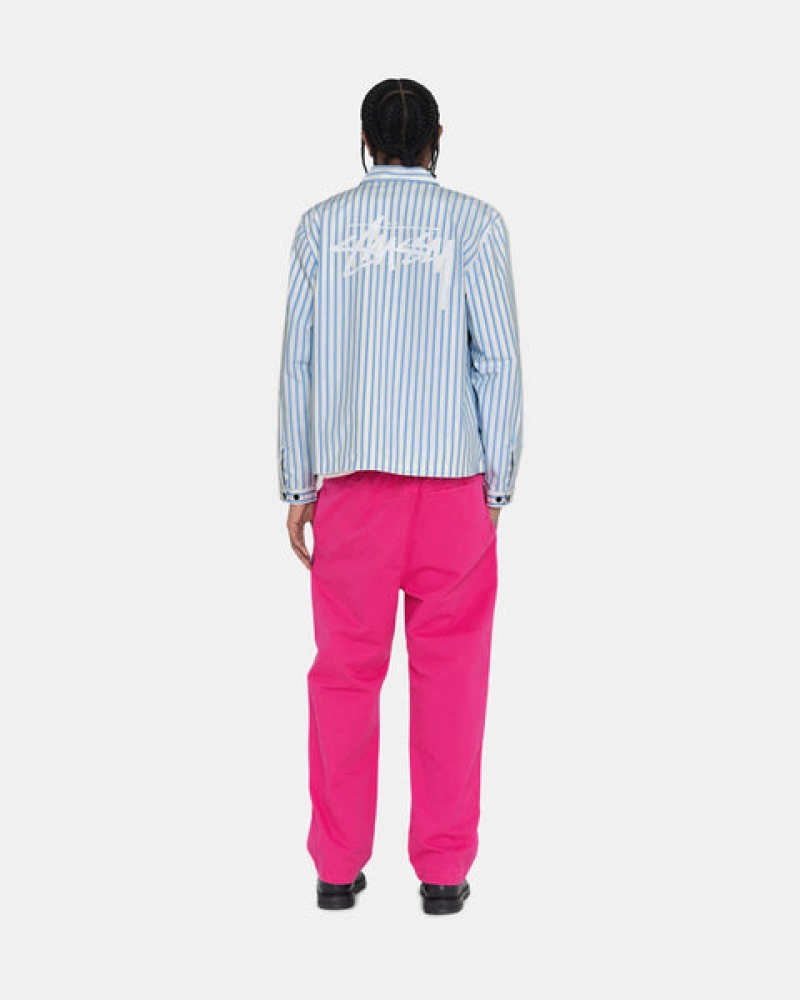 Pink Men's Stussy Brushed Beach Pants Philippines | UDY-0670