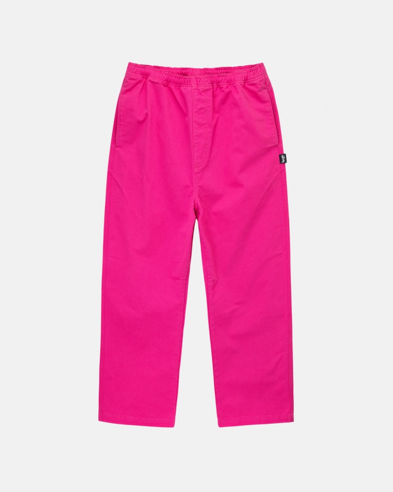 Pink Men\'s Stussy Brushed Beach Pants Philippines | UDY-0670