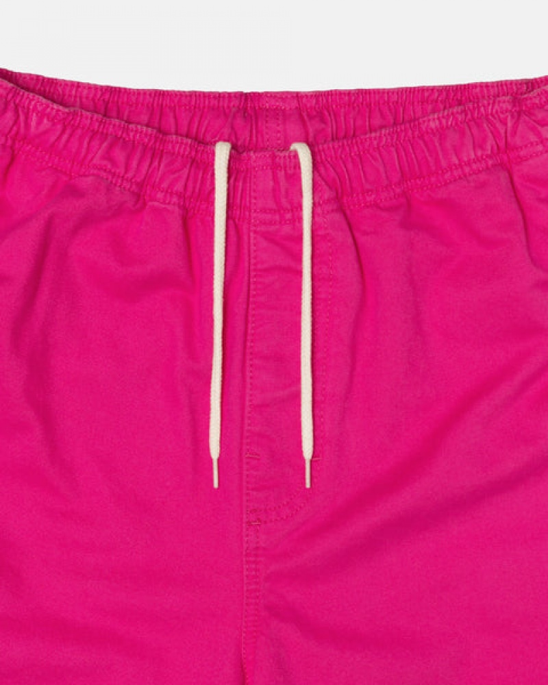 Pink Men's Stussy Brushed Beach Shorts Philippines | CNC-6878