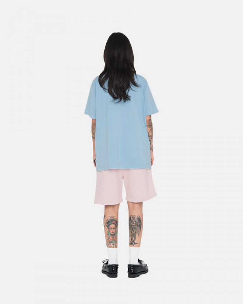 Pink Men's Stussy Overdyed Stock Logo Shorts Philippines | MZL-2564