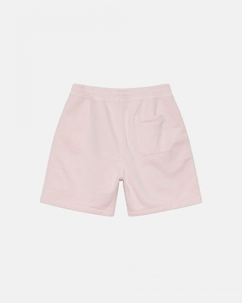 Pink Men's Stussy Overdyed Stock Logo Shorts Philippines | MZL-2564