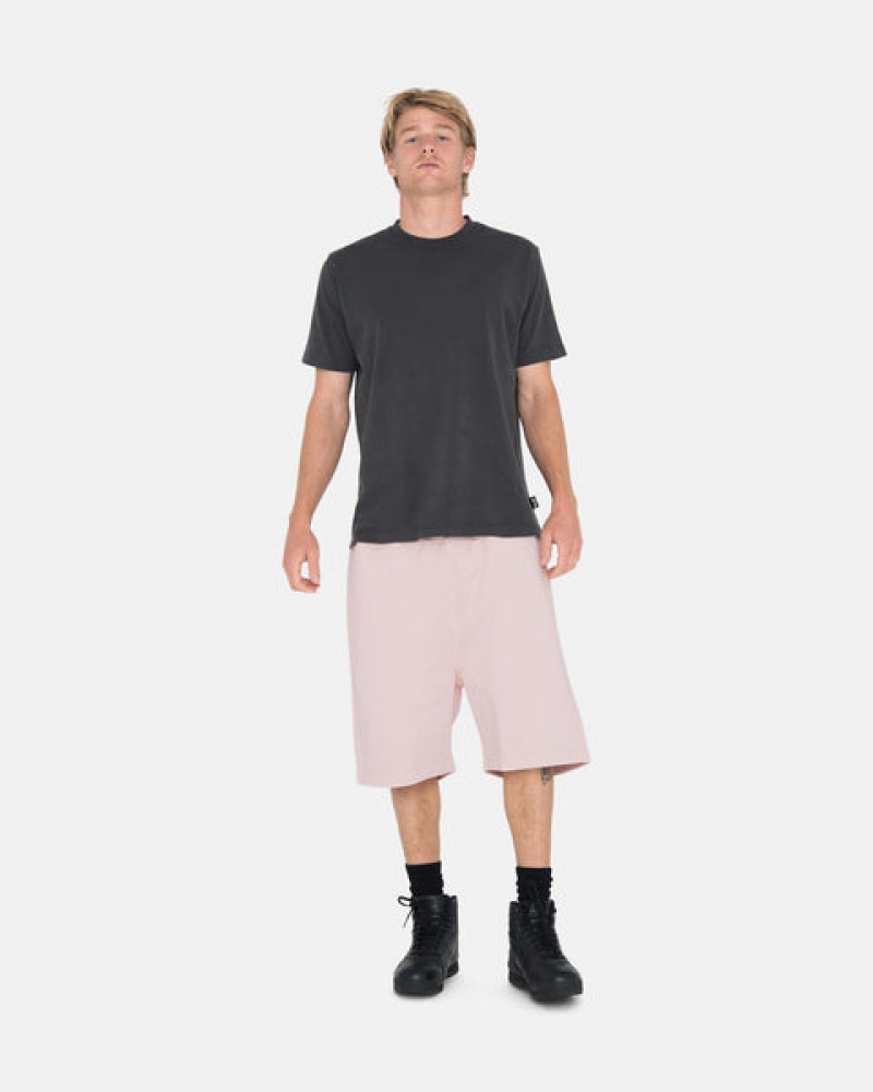 Pink Men's Stussy Overdyed Stock Logo Shorts Philippines | MZL-2564