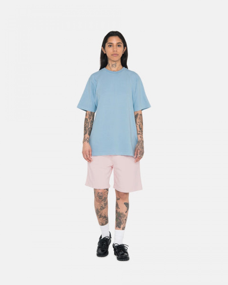 Pink Women's Stussy Overdyed Stock Logo Shorts Philippines | ASC-0322