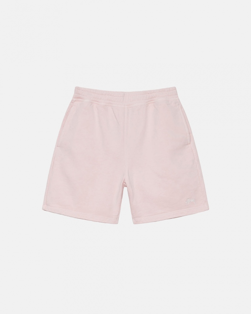 Pink Women\'s Stussy Overdyed Stock Logo Shorts Philippines | ASC-0322