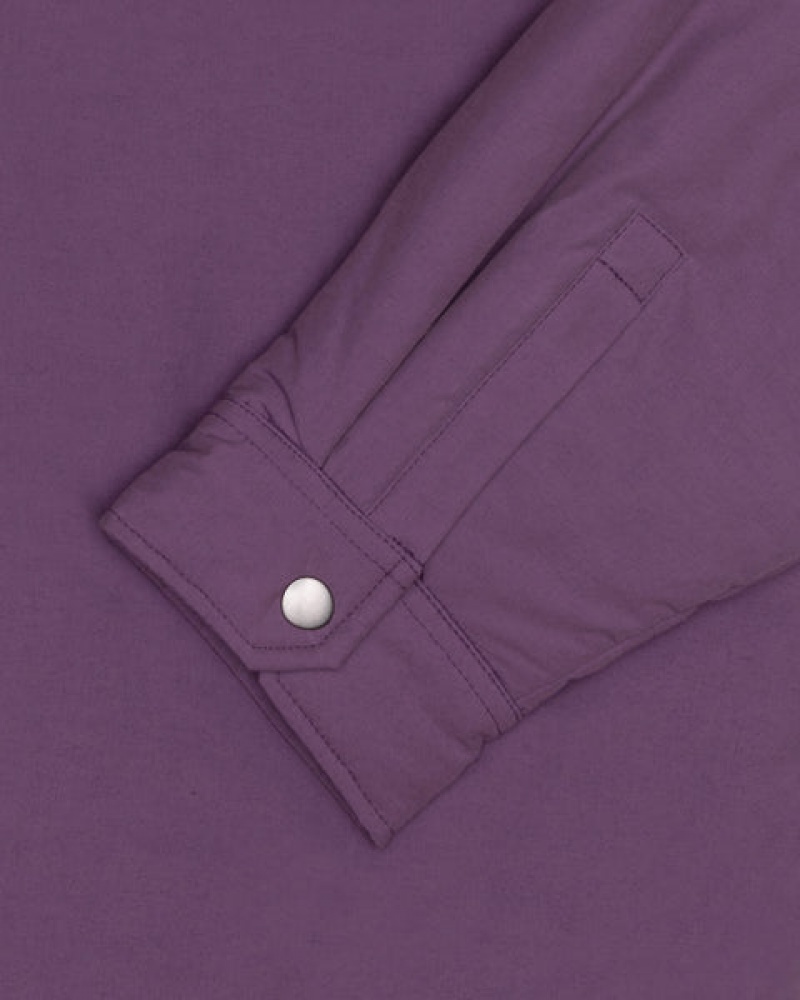 Purple Men's Stussy Padded Tech Over Shirt Jackets Philippines | MMI-1066