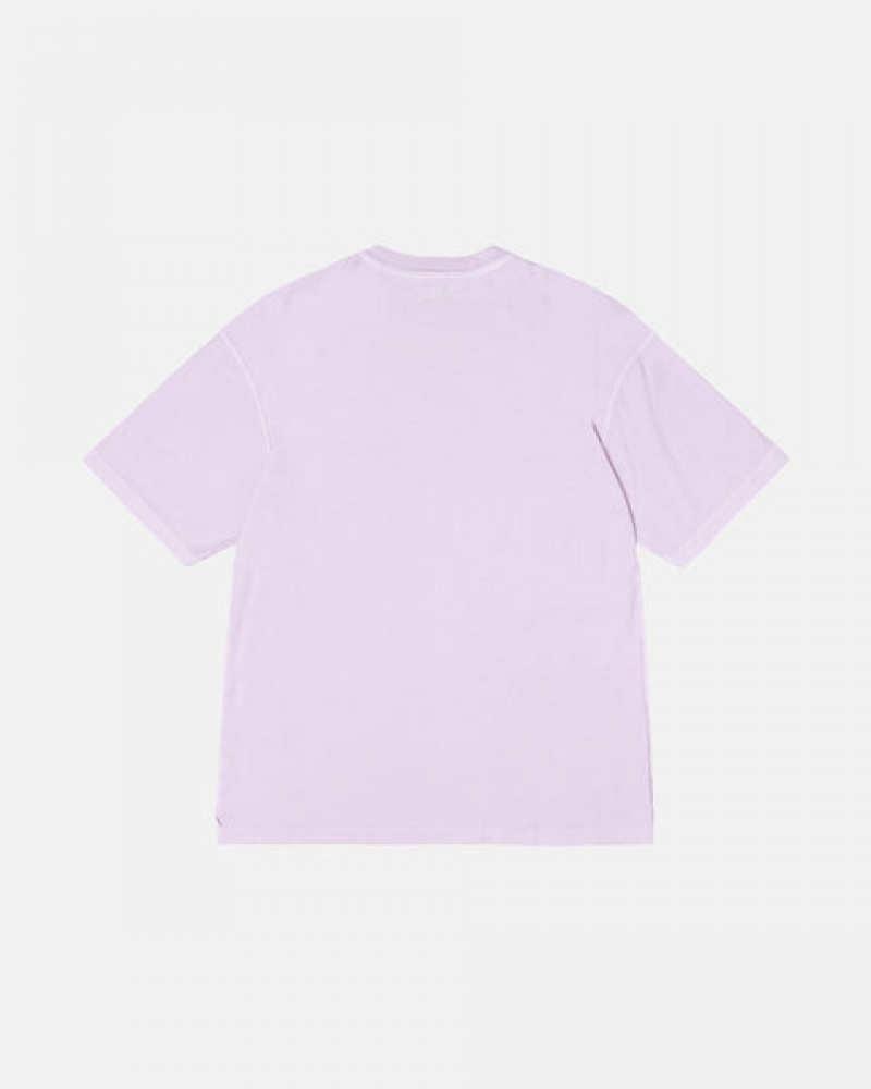 Purple Men's Stussy Pig. Dyed Inside Out Crew Tees Philippines | BPB-4982