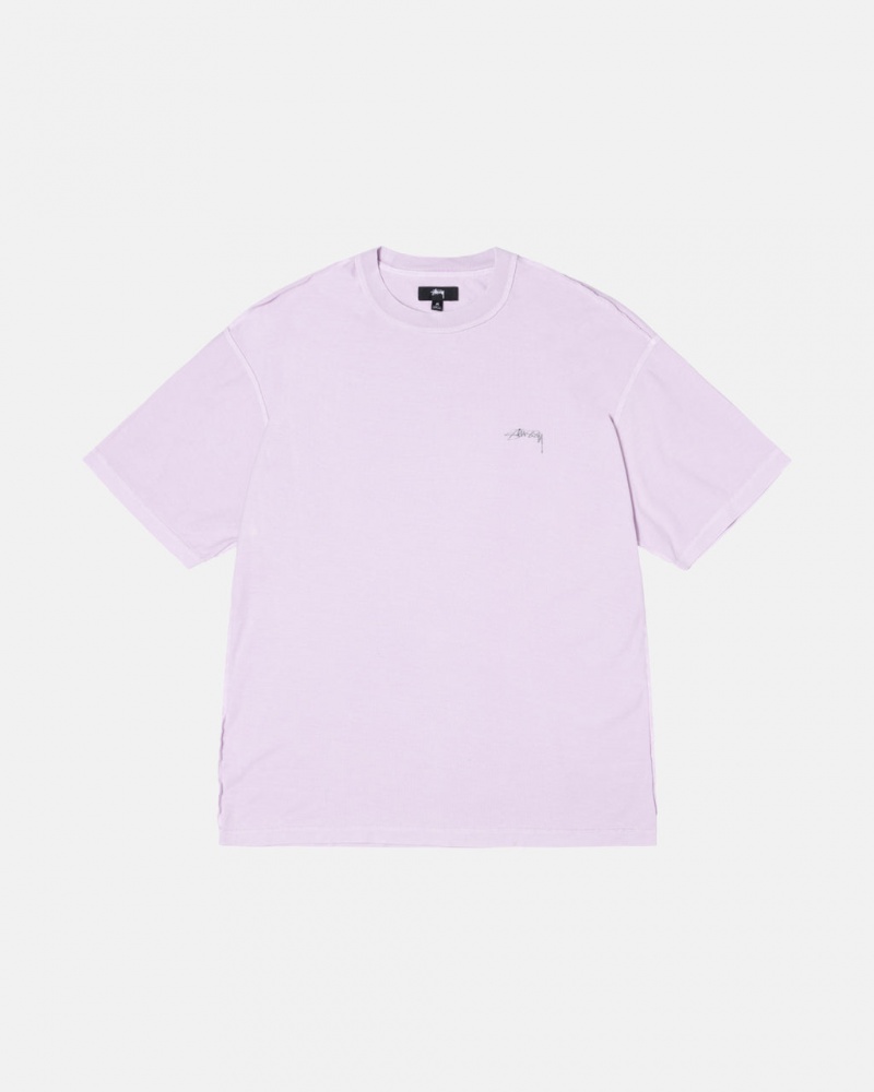 Purple Men\'s Stussy Pig. Dyed Inside Out Crew Tees Philippines | BPB-4982