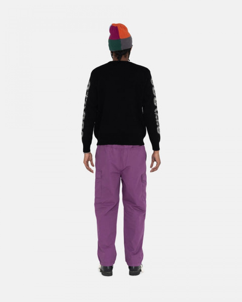 Purple Men's Stussy Ripstop Cargo Beach Pants Philippines | KMM-2460