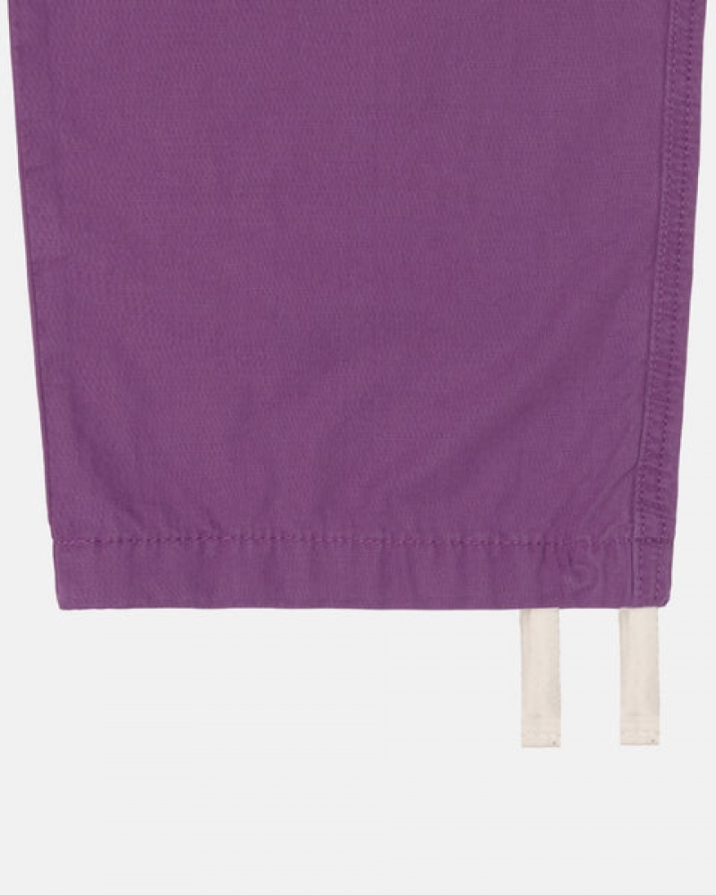 Purple Men's Stussy Ripstop Cargo Beach Pants Philippines | KMM-2460