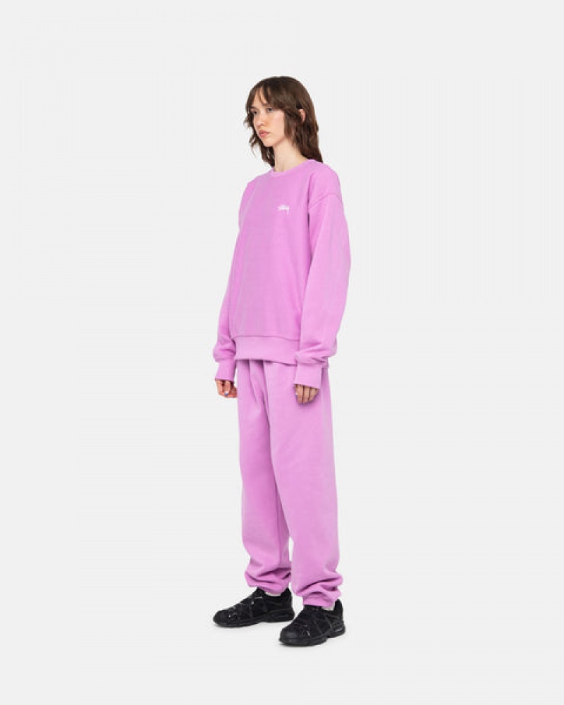 Purple Men's Stussy Stock Logo Sweatpants Philippines | SIC-0654