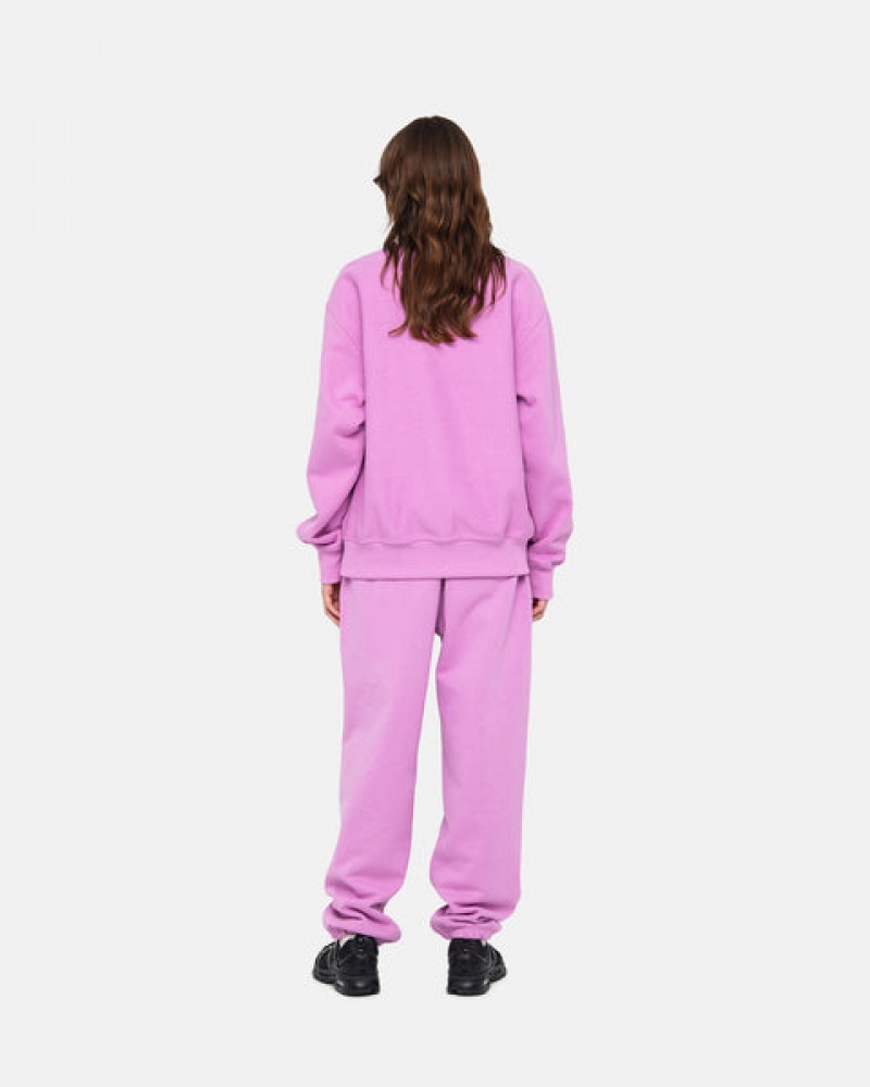 Purple Men's Stussy Stock Logo Sweatpants Philippines | SIC-0654