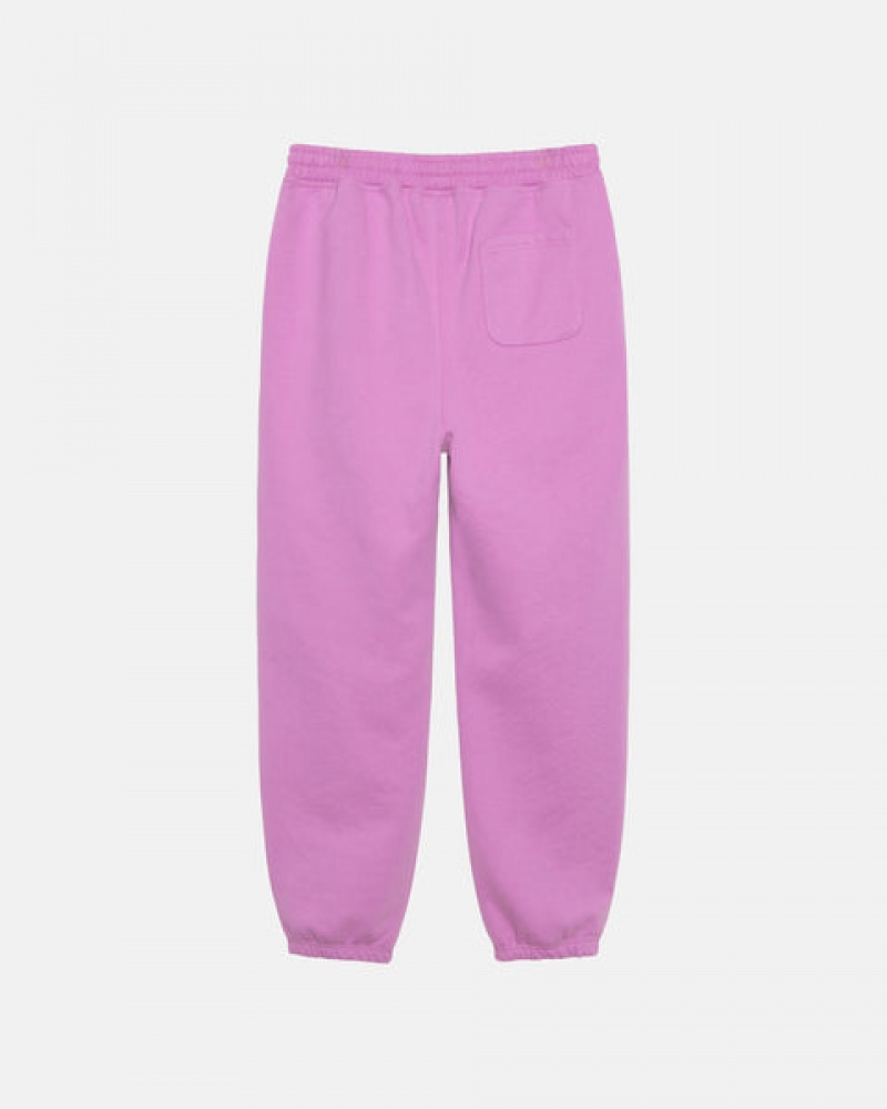 Purple Men's Stussy Stock Logo Sweatpants Philippines | SIC-0654