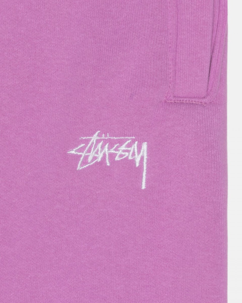 Purple Men's Stussy Stock Logo Sweatpants Philippines | SIC-0654