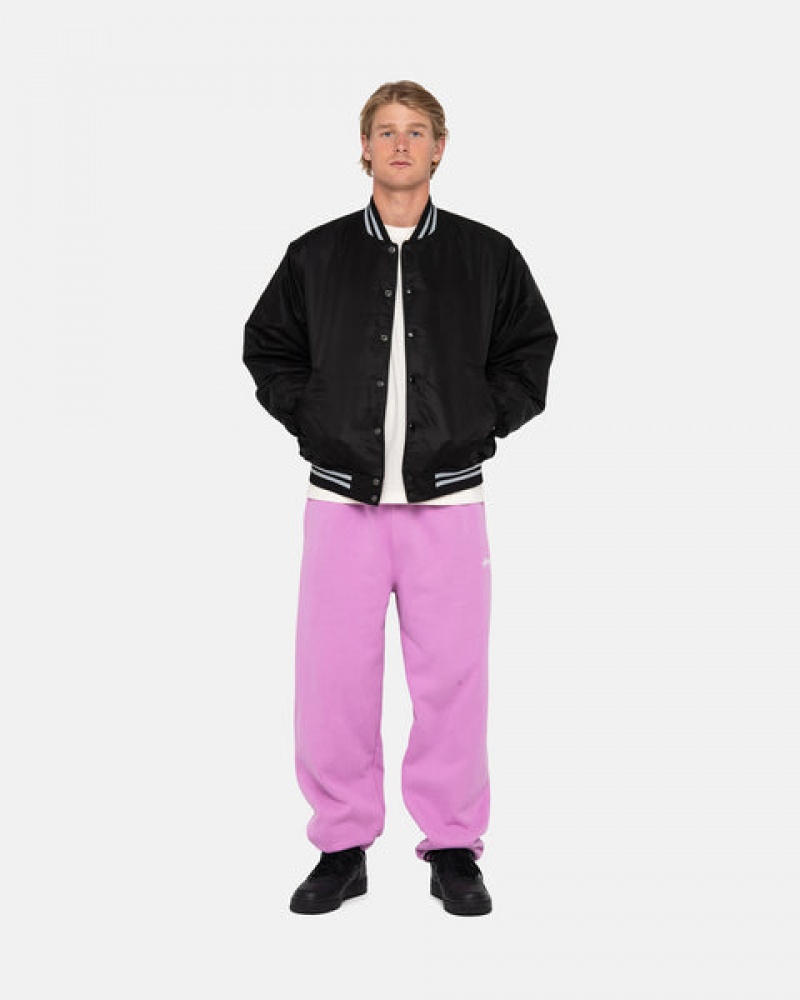 Purple Men's Stussy Stock Logo Sweatpants Philippines | SIC-0654