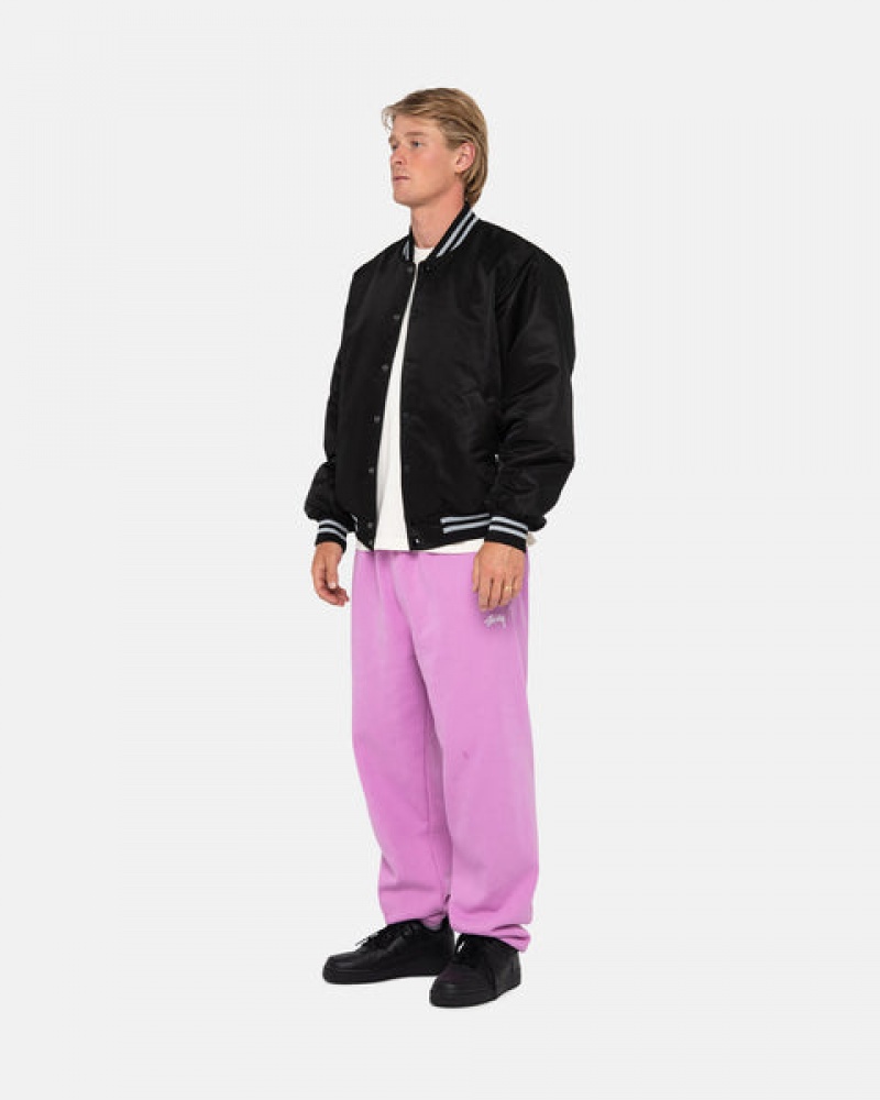 Purple Men's Stussy Stock Logo Sweatpants Philippines | SIC-0654