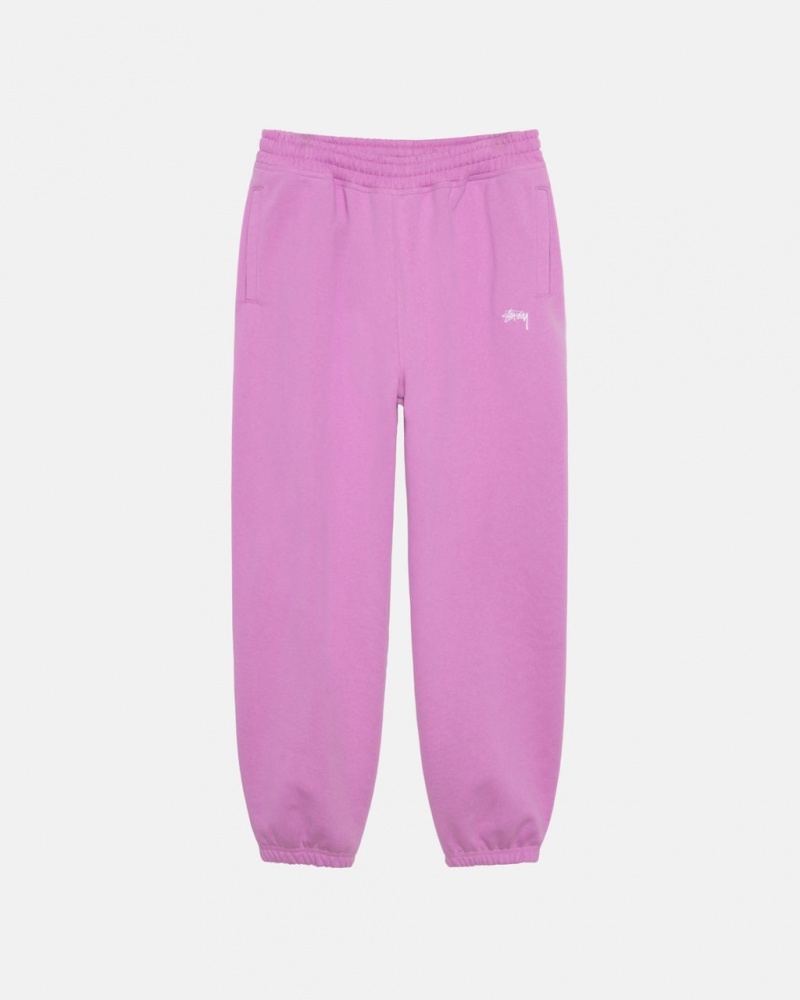 Purple Men\'s Stussy Stock Logo Sweatpants Philippines | SIC-0654