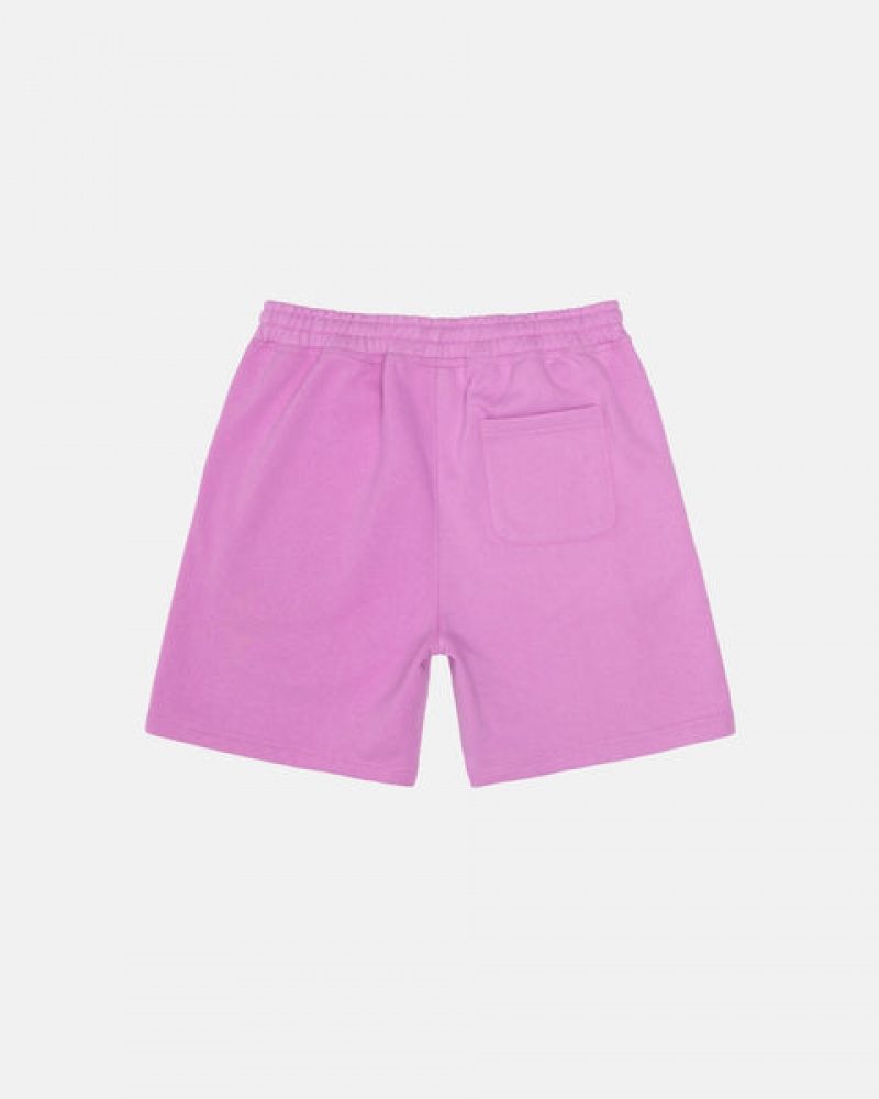 Purple Men's Stussy Stock Logo Sweatshorts Philippines | VSI-1586