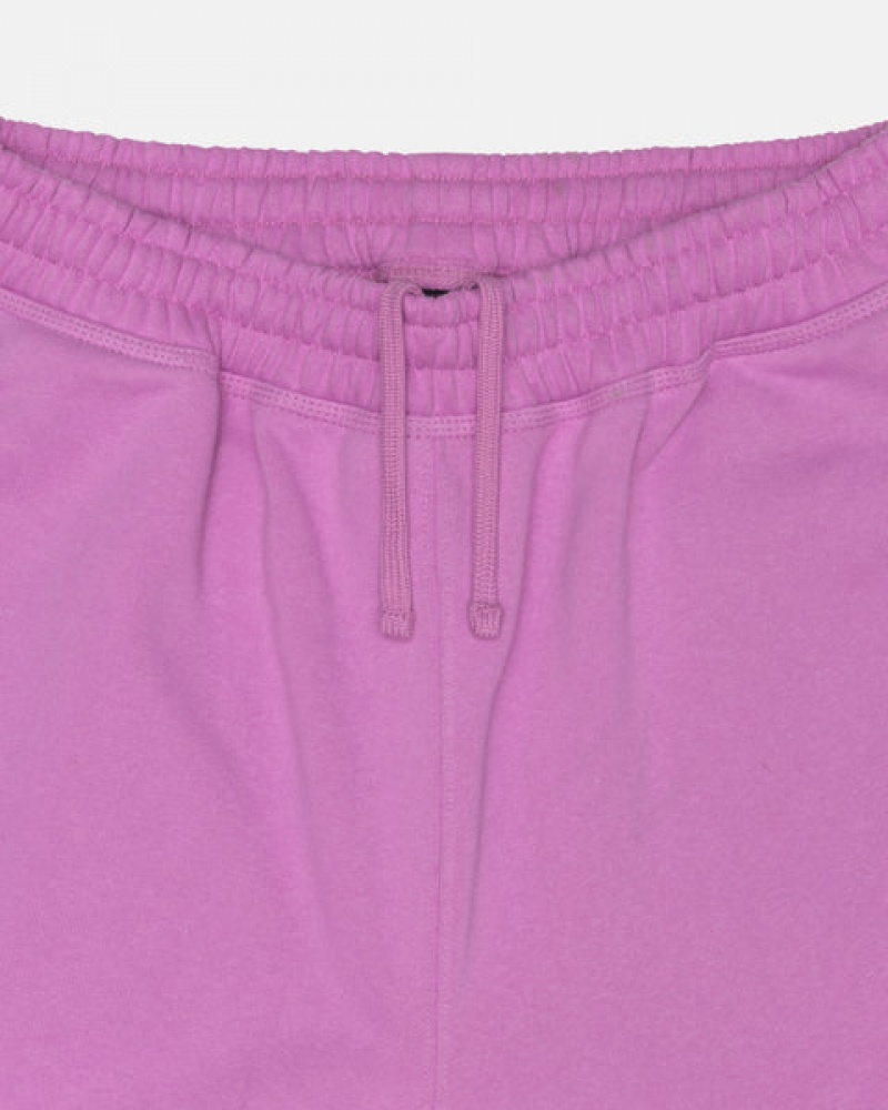 Purple Men's Stussy Stock Logo Sweatshorts Philippines | VSI-1586