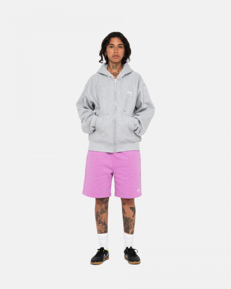 Purple Men's Stussy Stock Logo Sweatshorts Philippines | VSI-1586