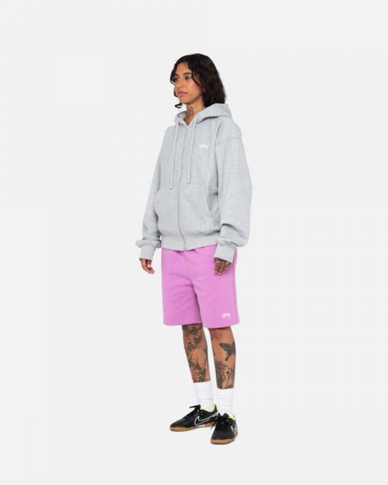 Purple Men's Stussy Stock Logo Sweatshorts Philippines | VSI-1586