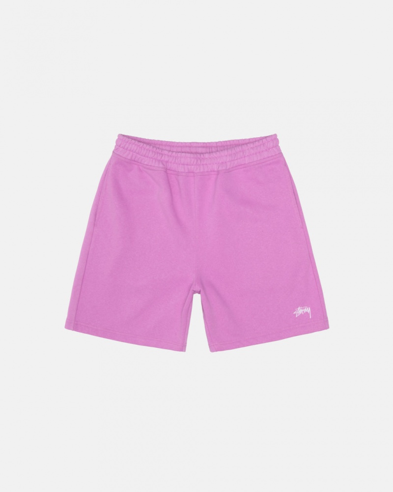 Purple Men\'s Stussy Stock Logo Sweatshorts Philippines | VSI-1586