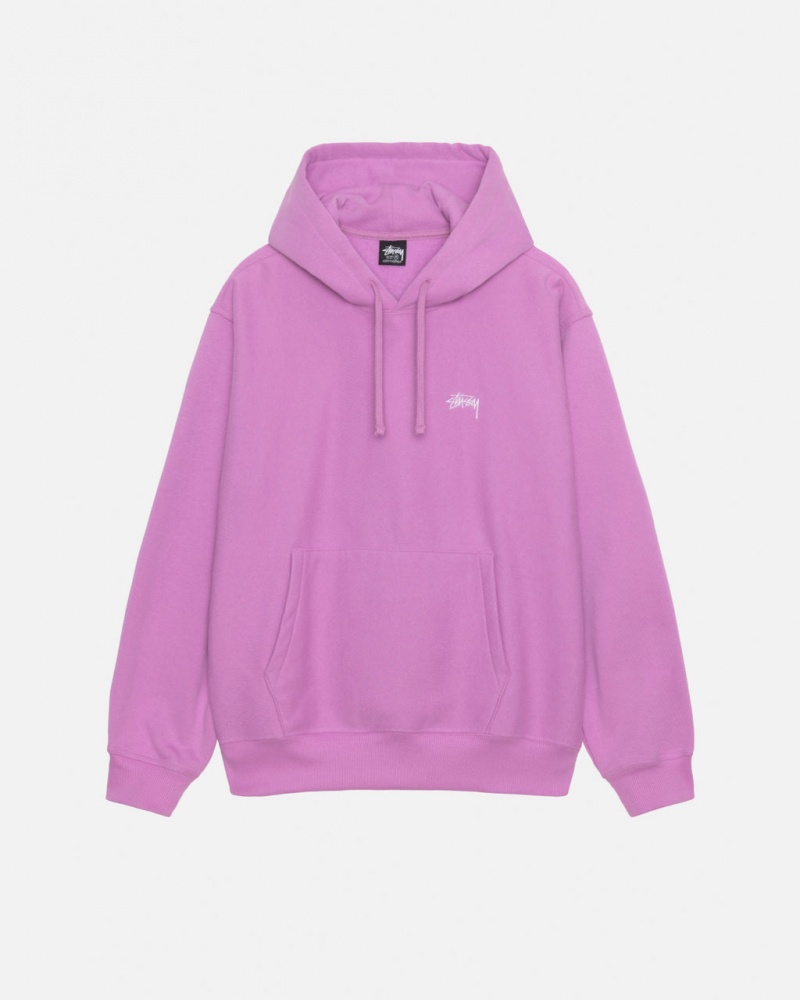 Purple Women\'s Stussy Stock Logo Hood Sweatshirts Philippines | ZAR-6038