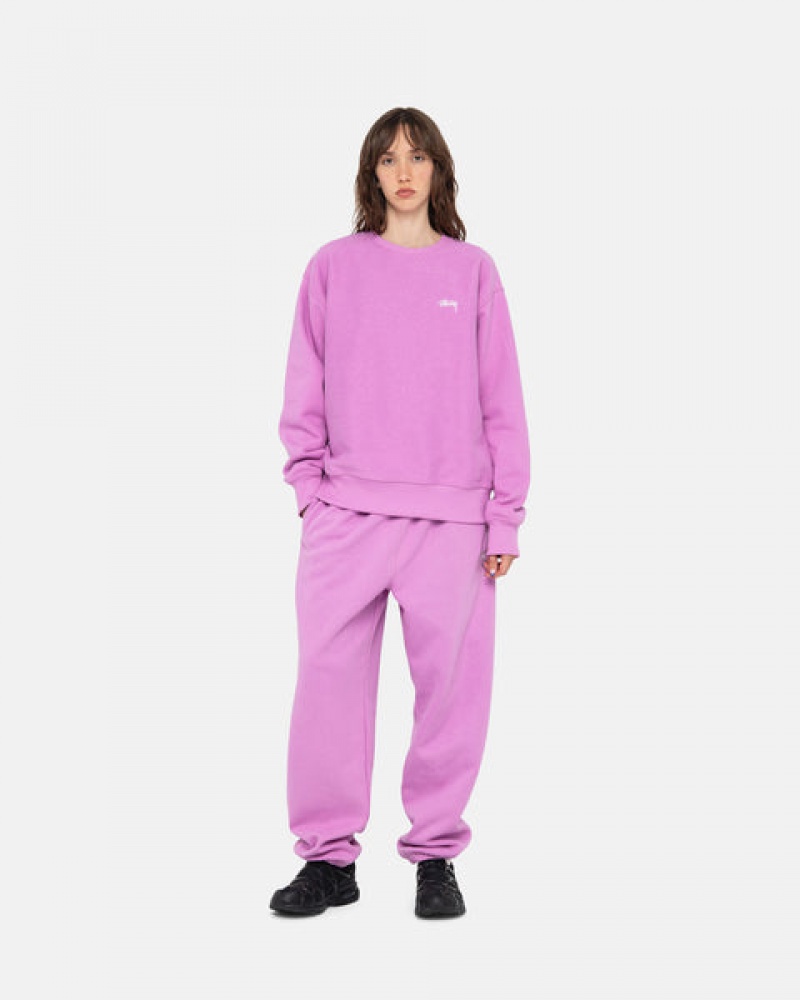 Purple Women's Stussy Stock Logo Sweatpants Philippines | HXT-2996