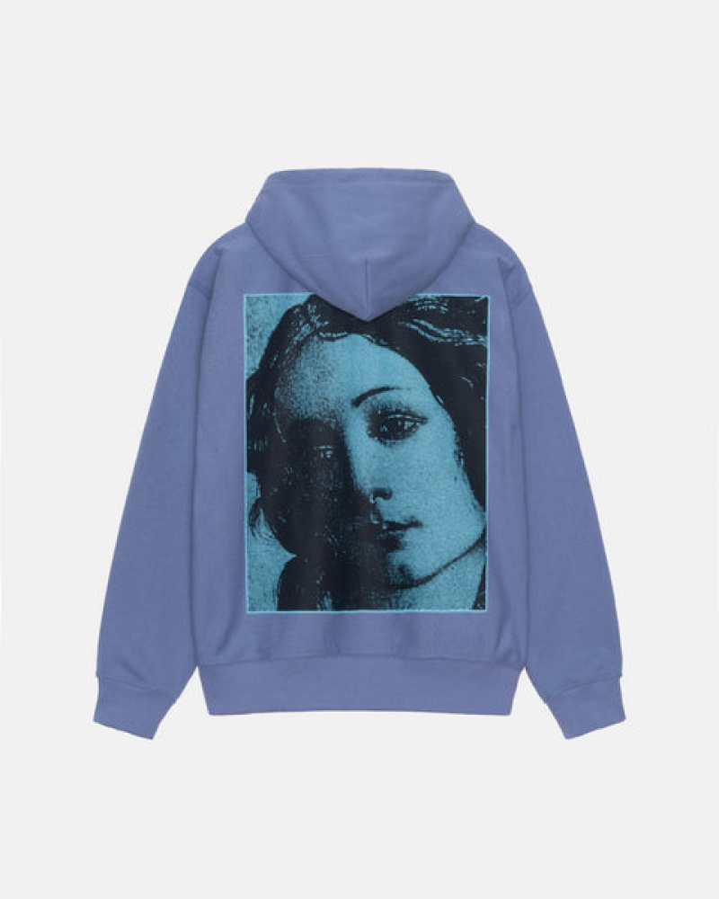 Royal Blue Women's Stussy Venus Zip Hood Sweatshirts Philippines | COO-5862