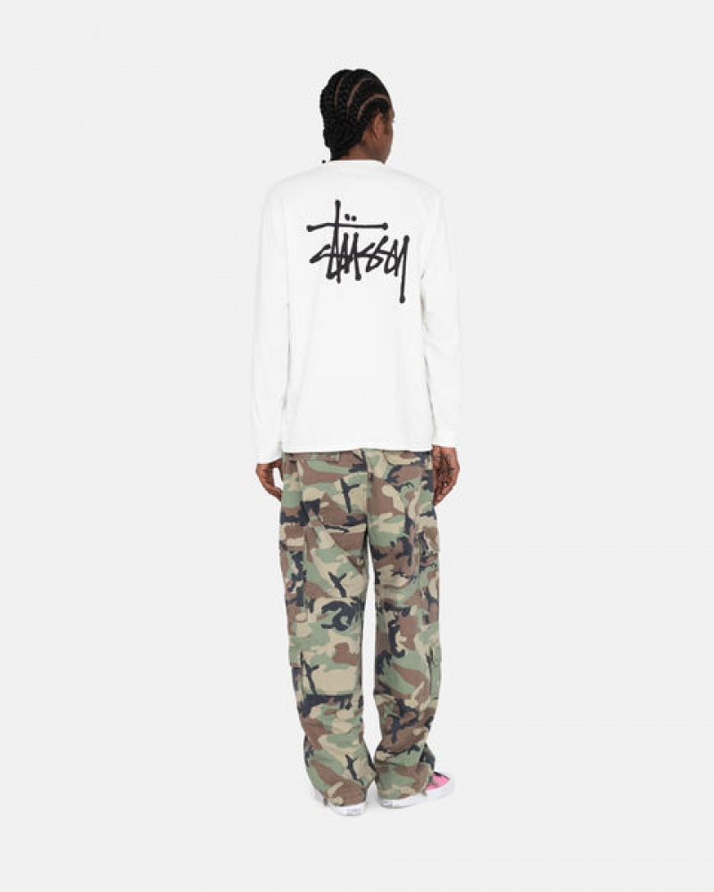 White Men's Stussy Basic Stussy Ls Tees Philippines | VHY-1513