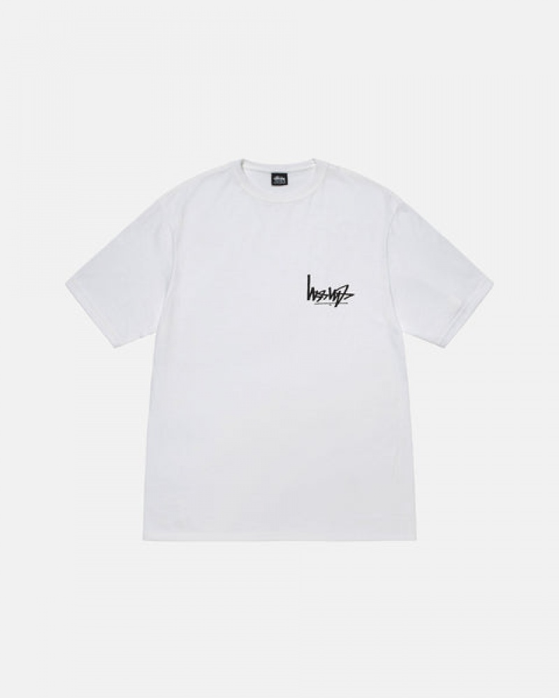 White Men's Stussy Flipped Tees Philippines | WTS-2970