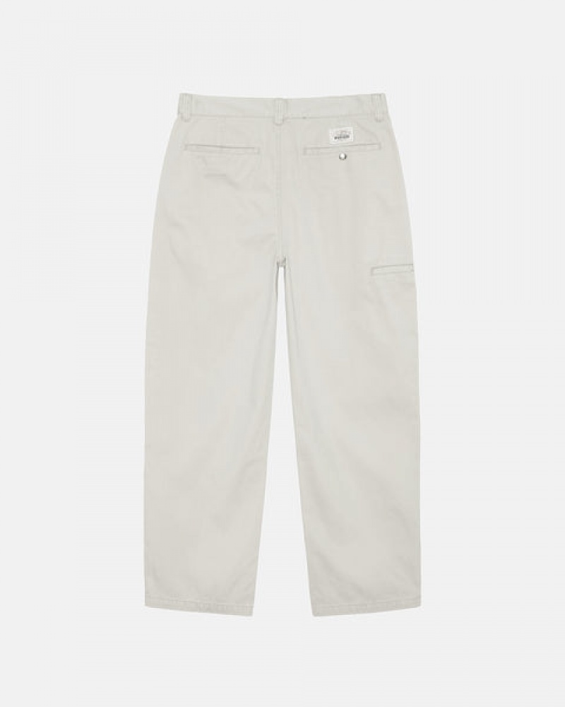 White Men's Stussy Workgear Trouser Twill Pants Philippines | WVA-8574