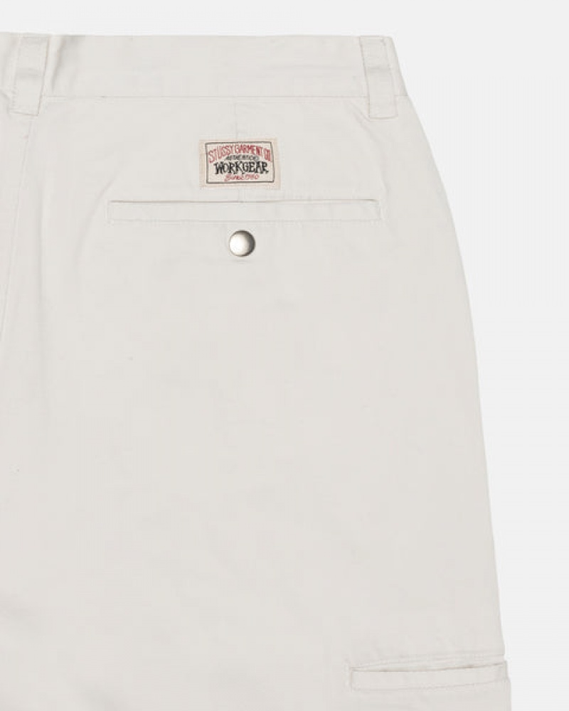 White Men's Stussy Workgear Trouser Twill Pants Philippines | WVA-8574