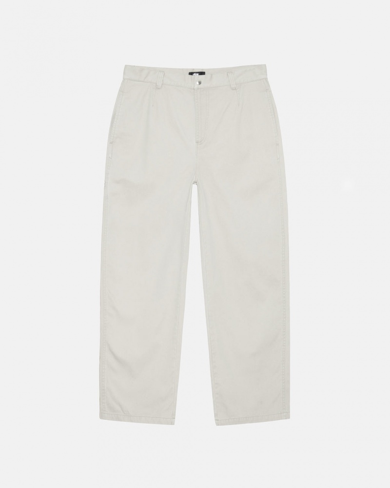 White Men\'s Stussy Workgear Trouser Twill Pants Philippines | WVA-8574