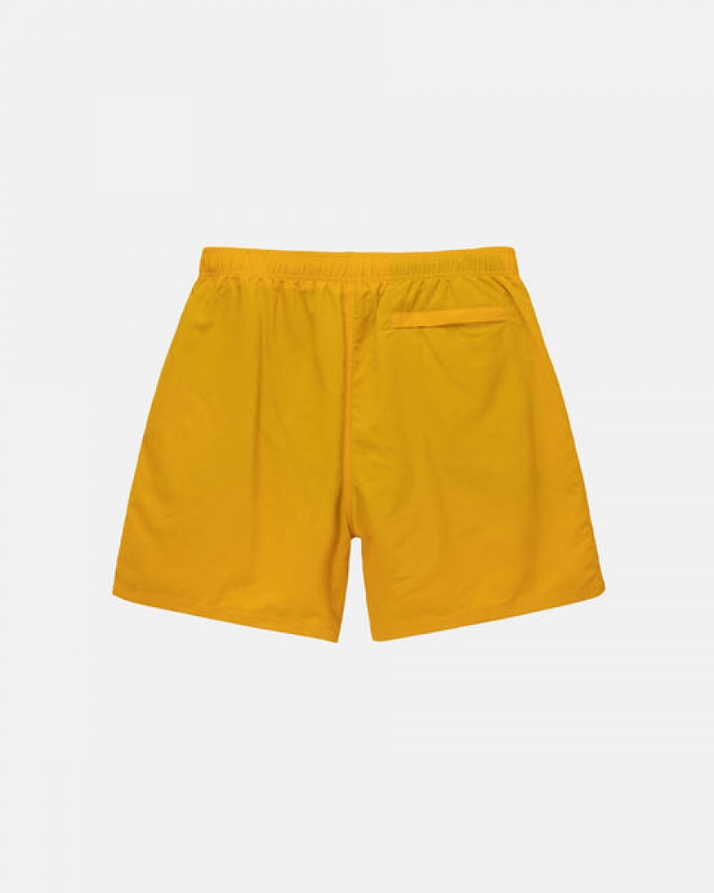 Yellow Men's Stussy Big Basic Water Short Swimwear Philippines | ECG-7500